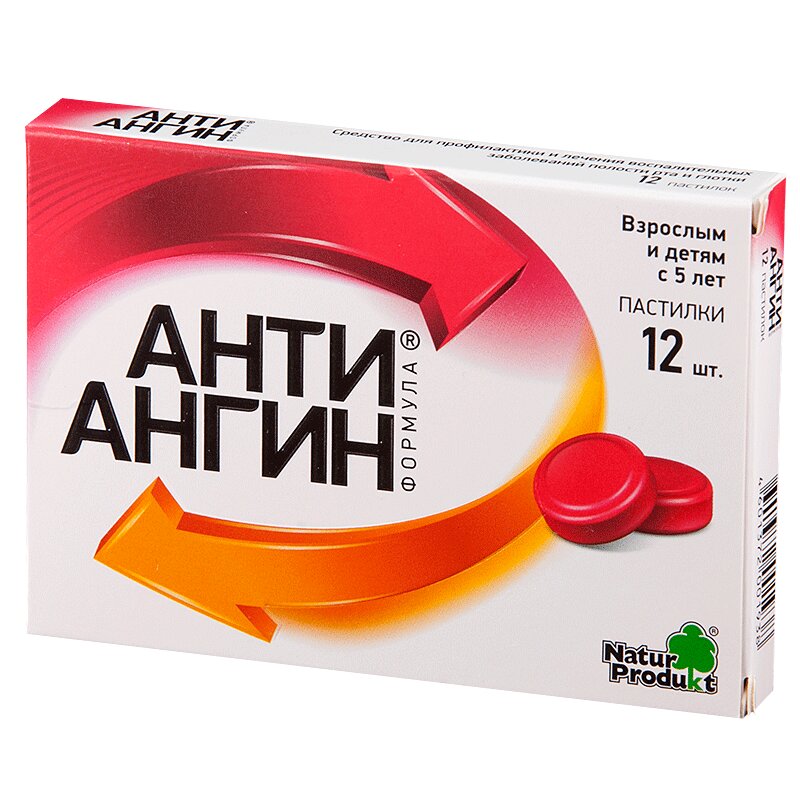 

Анти-Ангин Формула пастилки для рассасывания 12 шт