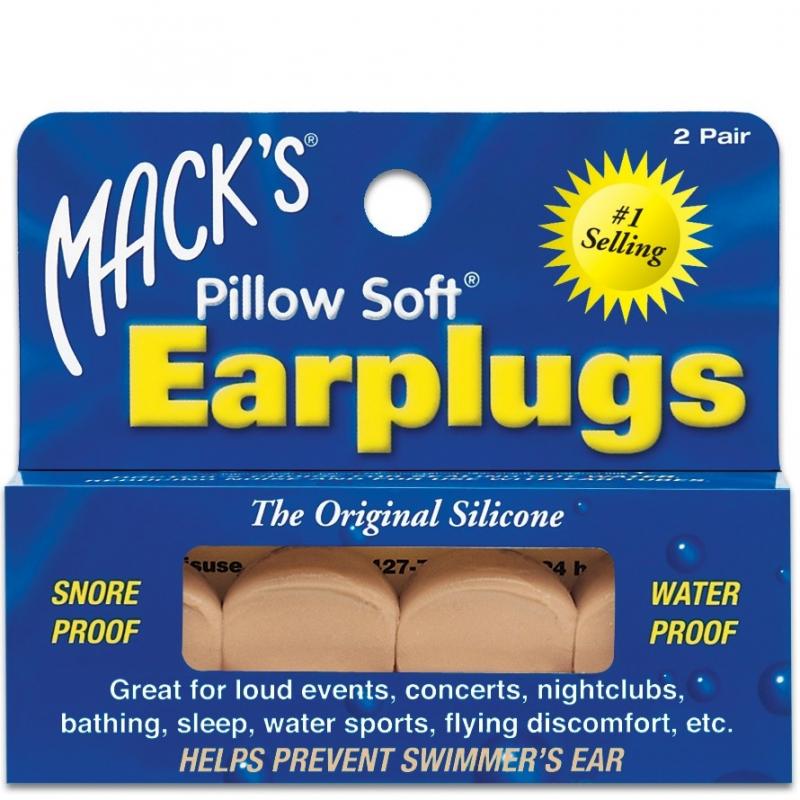 Беруши Macks PillowSoft силиконовые бежевые 22ДБ 4 шт