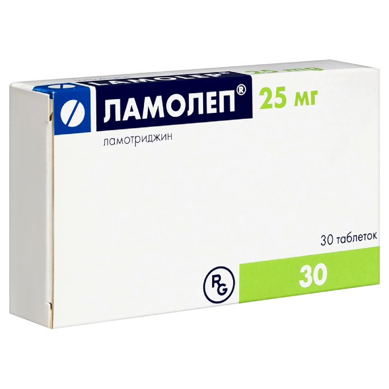 Изображение товара Ламолеп 25 мг таблетки 30 шт для лечения эпилепсии и биполярного расстройства