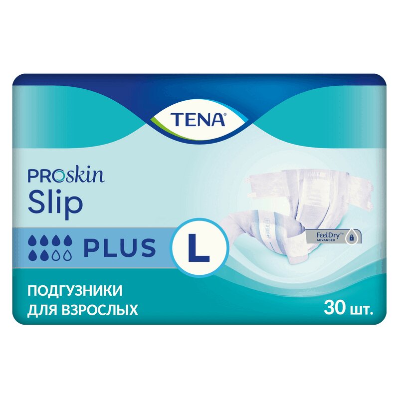 tena подгузники для взрослых дышащие slip plus xl 28 шт Тена Слип Плюс Подгузники для взрослых р-р L 30 шт