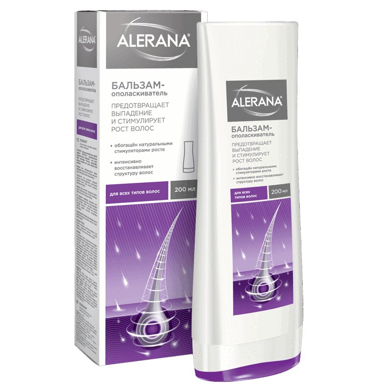 Alerana бальзам-ополаскиватель для всех типов волос 200 мл. vichy деркос денси солюшн бальзам для волос восстанавивающий 200 мл
