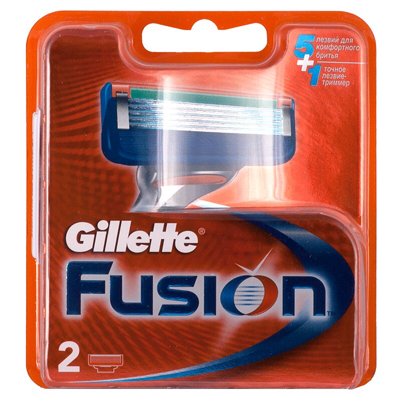 Изображение товара Кассеты Gillette Fusion Power 2 шт — сменные лезвия для гладкого бритья