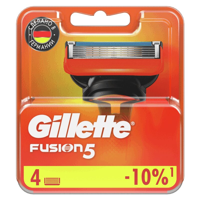 Gillette Фьюжн Кассеты для бритвенного станка 4 шт gillette 4 в 1 точный триммер бритва и стайлер 1 кассета с 5 лезвиями styler