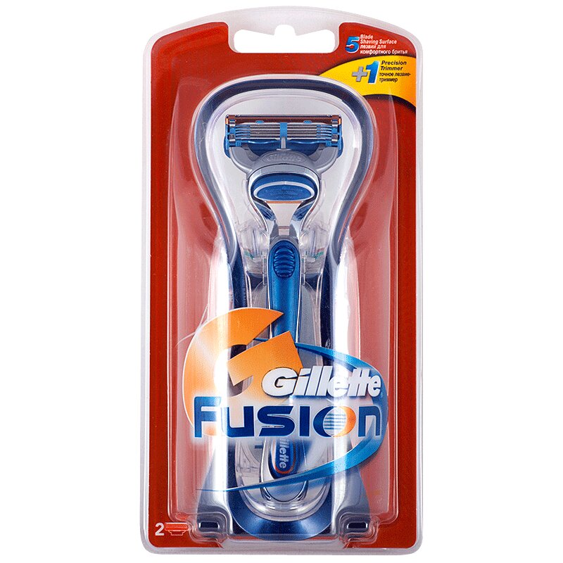 Gillette Фьюжн Станок бритвенный с 2 кассетами станок для бритья классический wilkinson premium т образная бритва 5 лезвий германия