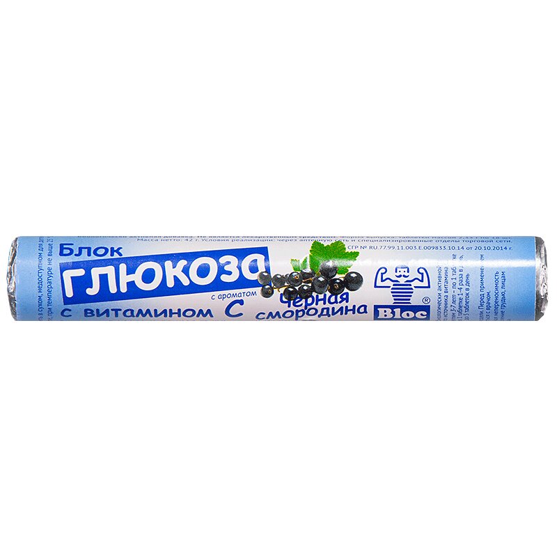 

Блок глюкоза с вит. С с аром. Черной смородины №18