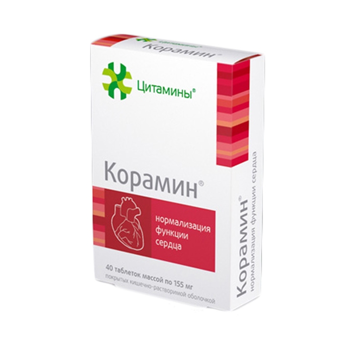 

Корамин таблетки 40 шт