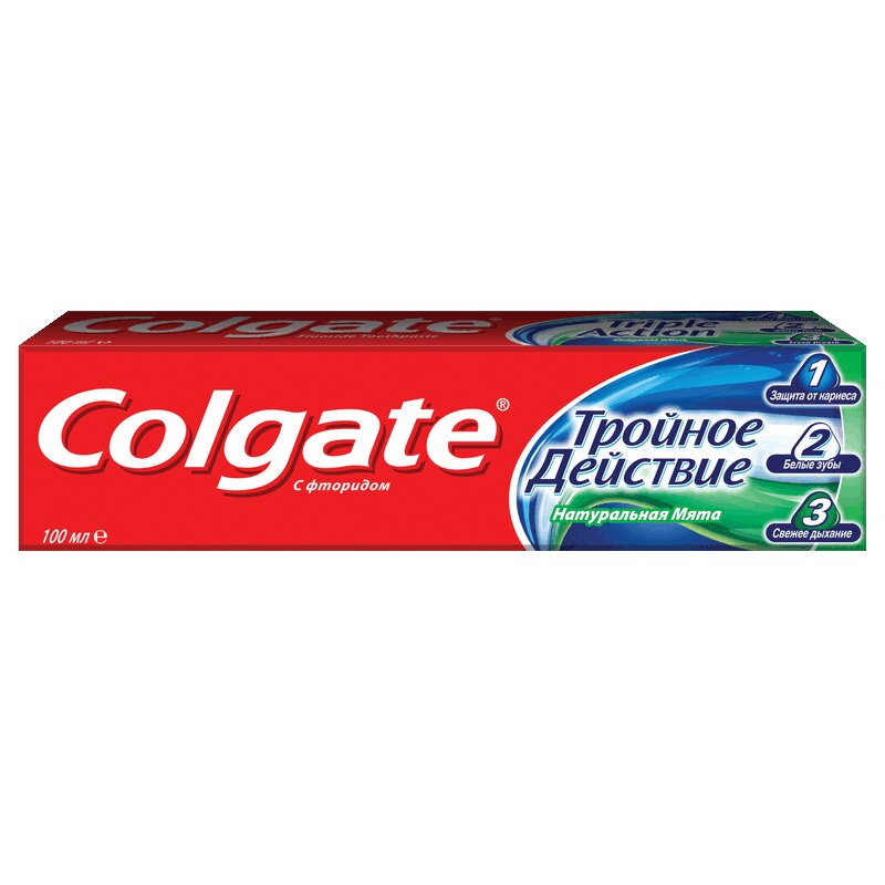 

Colgate Тройное Действие Зубная паста Натуральная мята 100 мл