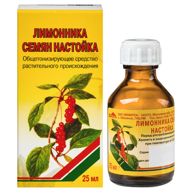 

Лимонника семян настойка 25 мл