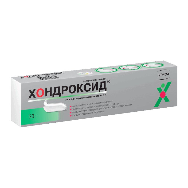 

Хондроксид 5% гель для наружного применения 30 г