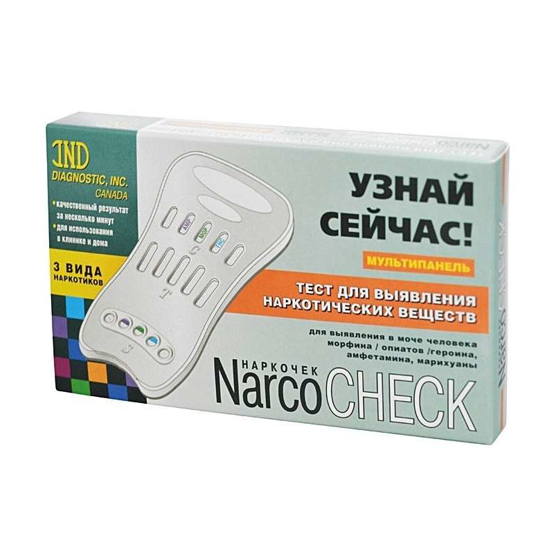 

Тест Narco-Check мультипанель 3 видов наркотиков