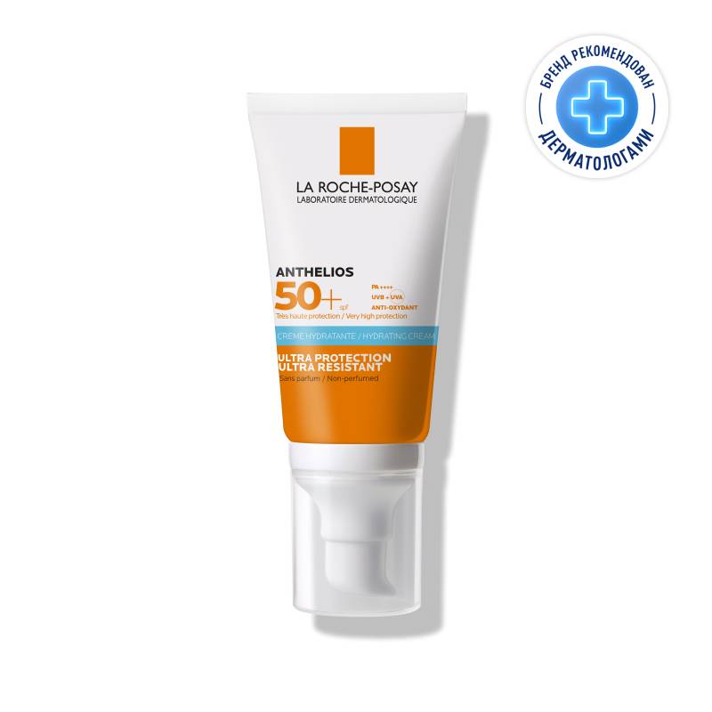 La Roche-Posay Антгелиос Ультра Крем увлажняющий д/лица и кожи вокруг глаз SPF50+ 50 мл лрп антгелиос молочко д лица тела спф30 250мл эко упаковка