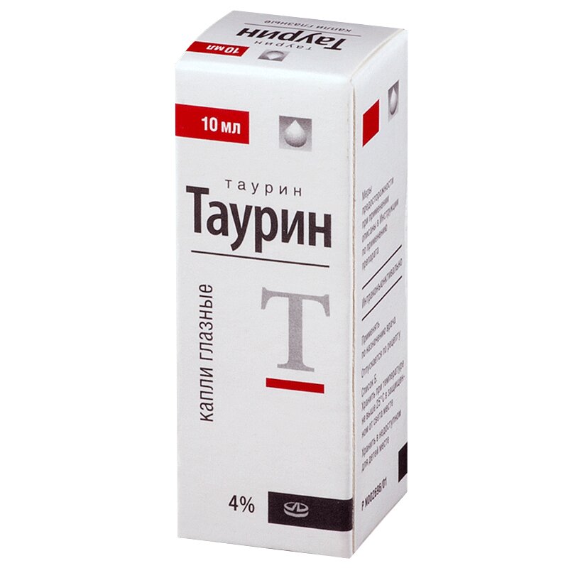 

Таурин 4% капли глазные 10 мл