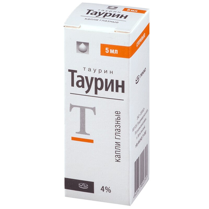 

Таурин 4% капли глазные 5 мл