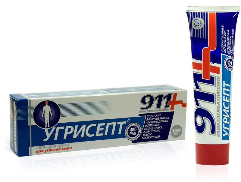 

911 Угрисепт гель для лица 100 мл