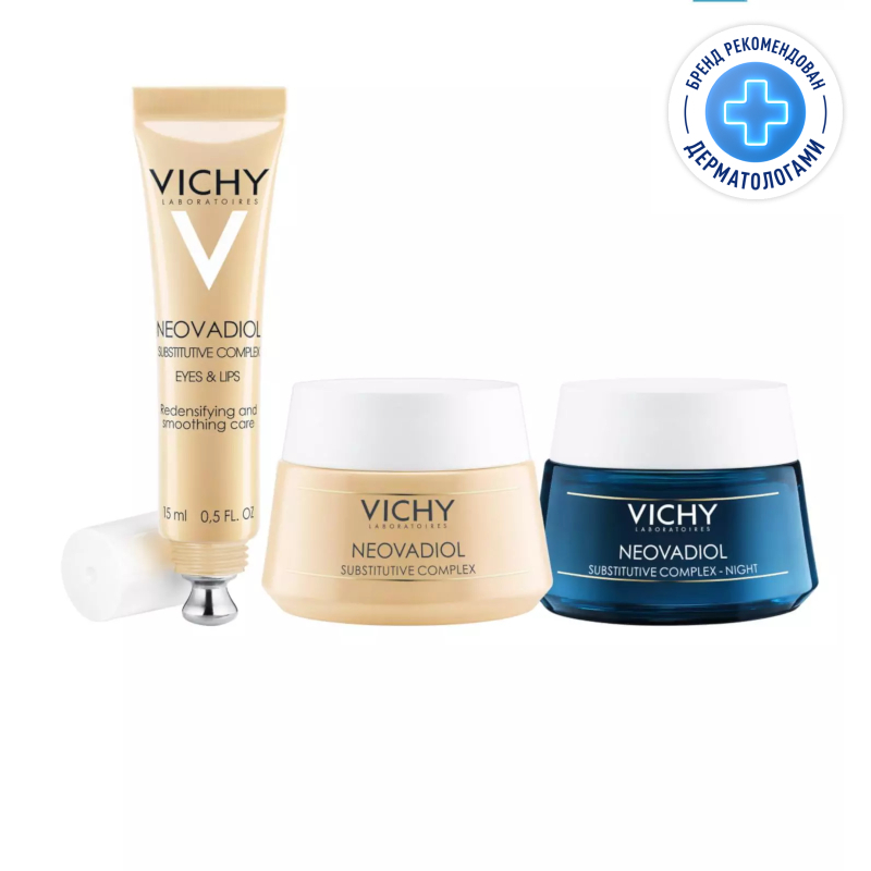 

Vichy Neovadiol Набор для сухой кожи / крем деневной 50 мл + крем ночной 50 мл + крем для контура глаз и губ 15 мл