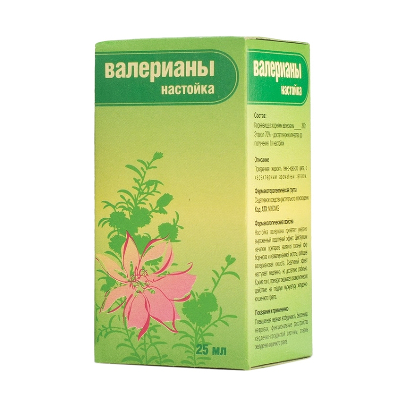 Изображение товара Настойка Валерианы 25 мл для снятия стресса и улучшения сна