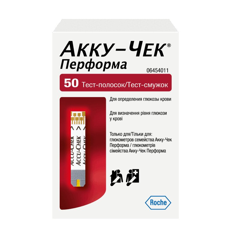 

Акку-Чек Перформа Тест-полоски для глюкометра 50 шт
