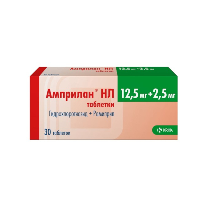 Изображение товара Амприлан НЛ 12,5 мг+2,5 мг таблетки для снижения давления 30 шт