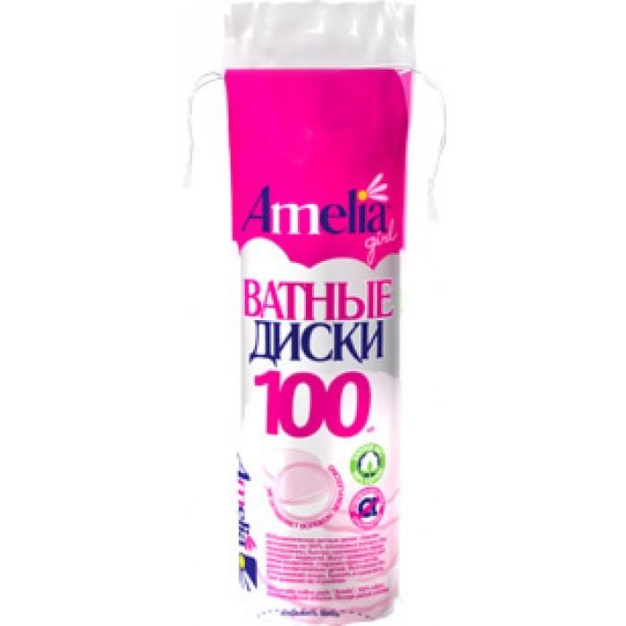 Изображение товара Ватные диски Амелия N100 уп 100 штук для ухода за кожей лица и тела