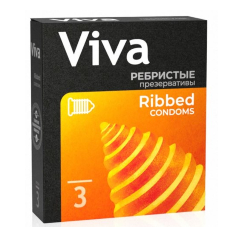 Изображение товара Презерватив Viva ребристые 3 шт для защиты и удовольствия Изображение товара Презерватив Viva ребристые 3 шт для защиты и удовольствия