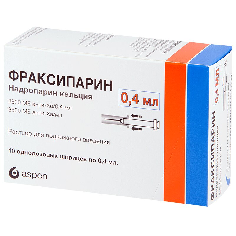 Изображение товара Фраксипарин 9500 МЕ/мл низкомолекулярный гепарин для инъекций 10 шт по 0,4 мл