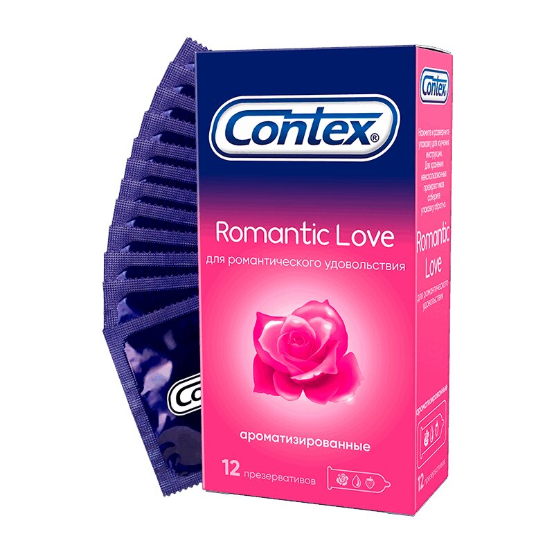 Contex Романтик Лав Презервативы ароматизированные 12 шт contex экстра сенсейшн презервативы 12 шт