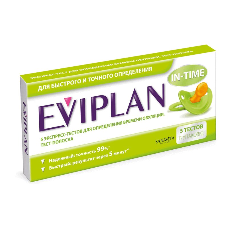 

Eviplan Тест на овуляцию тест-полоска 5 шт
