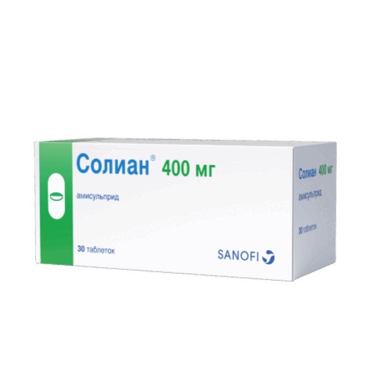 Изображение товара Солиан 400 мг таблетки 30 шт для лечения шизофрении