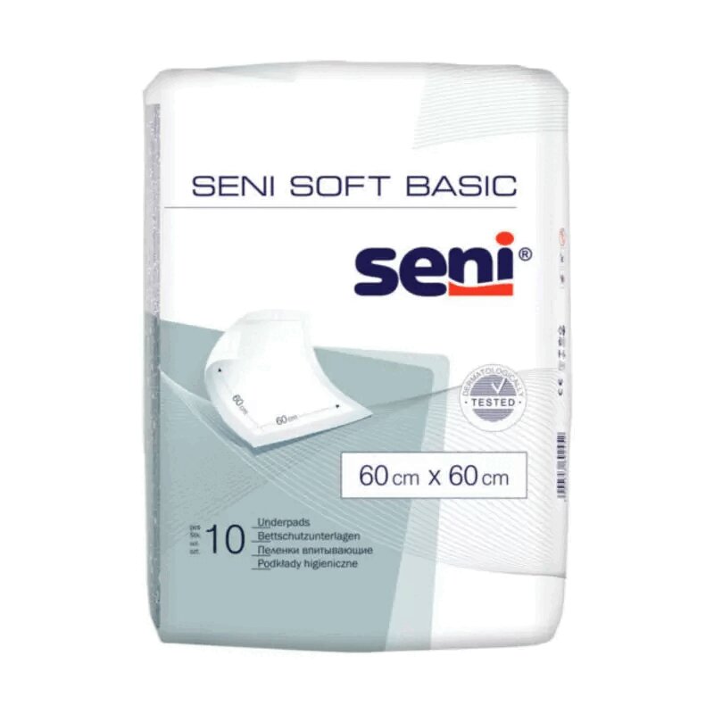 Seni Софт Бэйсик Пеленки 60 x 60 см 10 шт пеленки впитывающие basic helen harper хелен харпер 60х60см 30шт