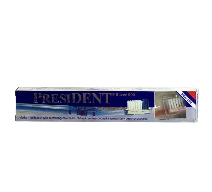 

Зубная щетка PresiDENT Серебро средняя