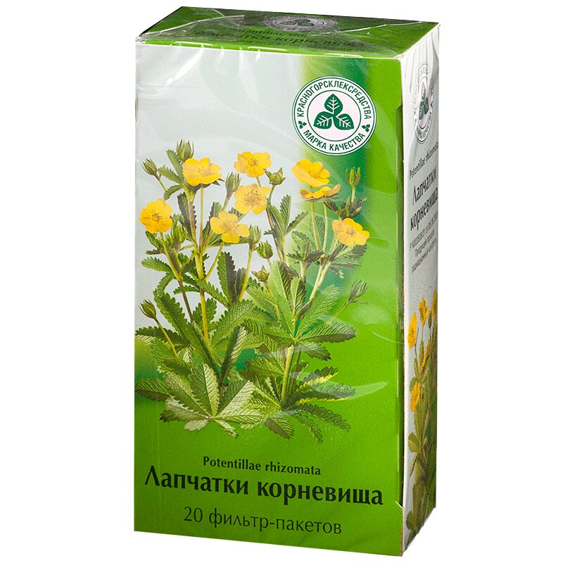 Изображение товара Лапчатка корневища фильтр-пакеты 2, 5 г 20 шт - мощное растительное средство