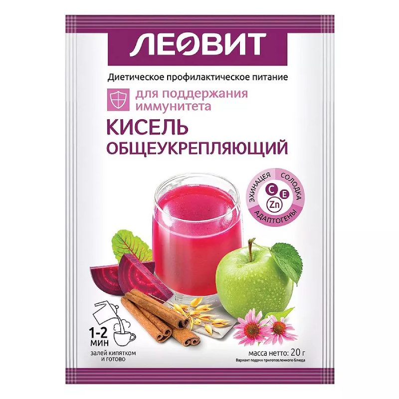

Рецепт Здоровья Кисель гор. пригот. "Общеукрепляющий", пакет 20гр.