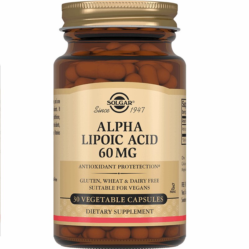 Solgar Альфа-Липоевая кислота капсулы 60 мг 30 шт турбослим альфа липоевая кислота и l карнитин 20 шт