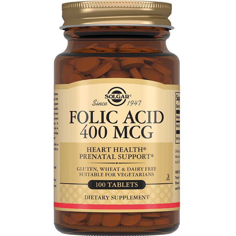 Solgar Фолиевая кислота таблетки 100 шт фолиевая кислота пренаталь таблетки 400 мкг массой 100 мг 30 шт