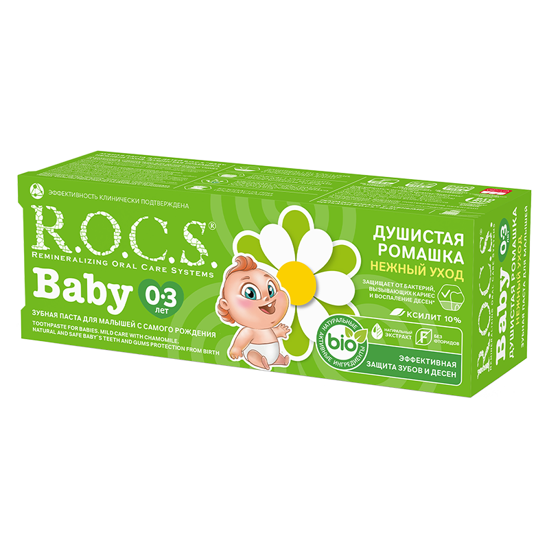 

R.O.C.S. Baby Зубная паста для детей 0-3 лет Ромашка 45 г