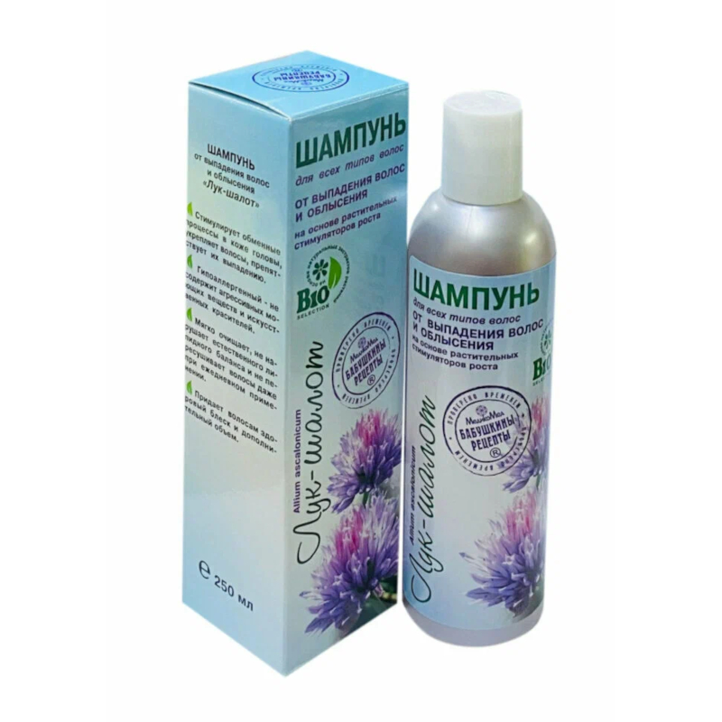 

Бабушкины рецепты Шампунь от выпадения и облысения Лук-шалот 250 мл