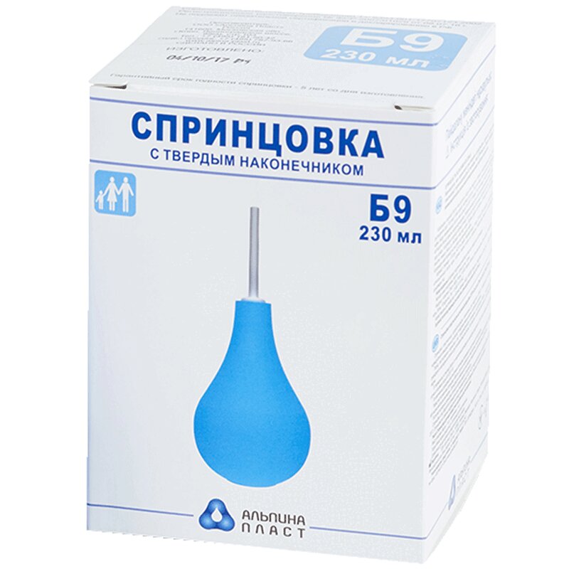 

Спринцовка Б-9 230 мл с твердым наконечником в коробке