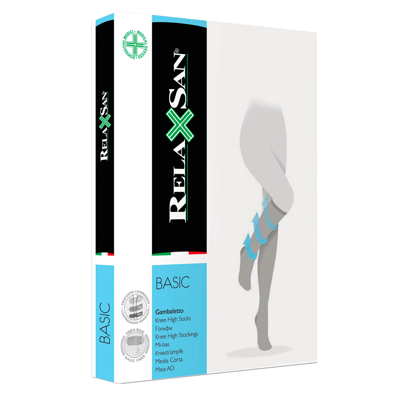 

Relaxsan Basic Гольфы компрессионные Gambaletto 2 класс компрессии 280 den размер 4 Черные