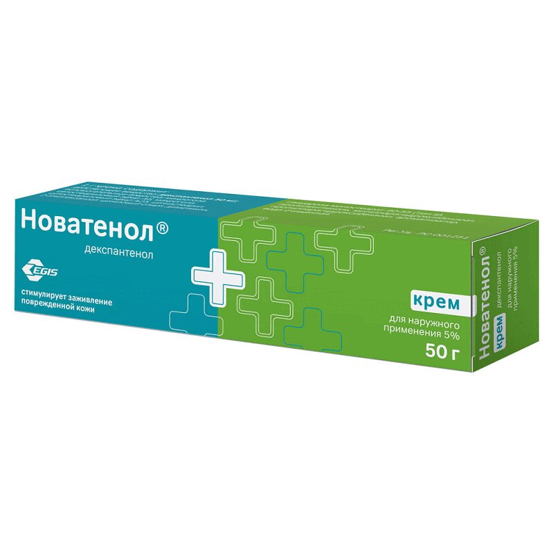 Изображение товара Новатенол 5% крем для заживления кожи и регенерации тканей 50 г