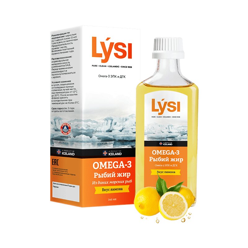 

Lysi Омега-3 Лимон 240 мл
