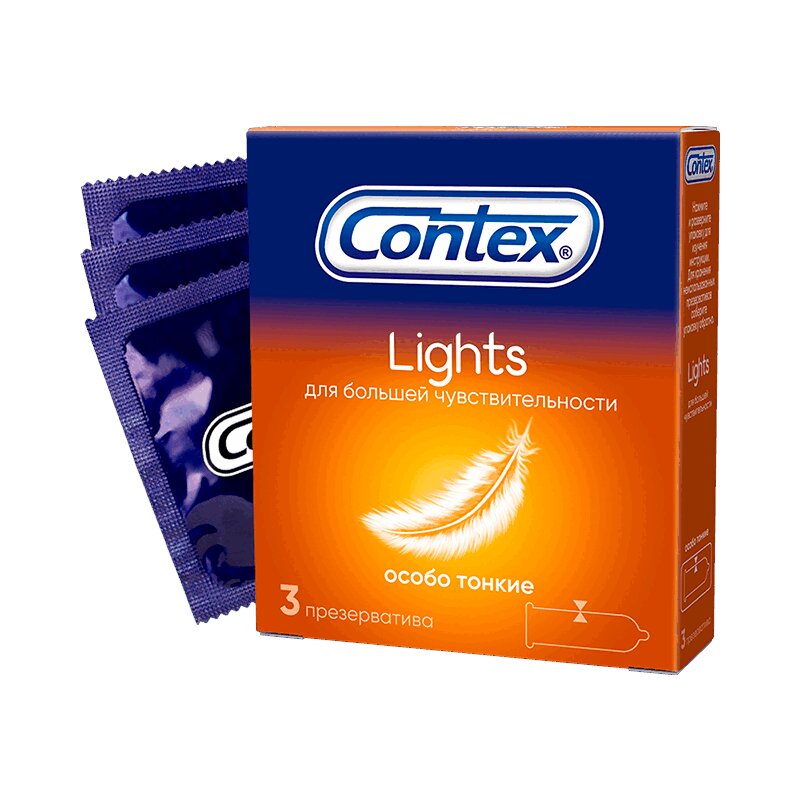 Contex Лайтс Презервативы 3 шт contex romantic love презервативы ароматизированные 3 3 шт
