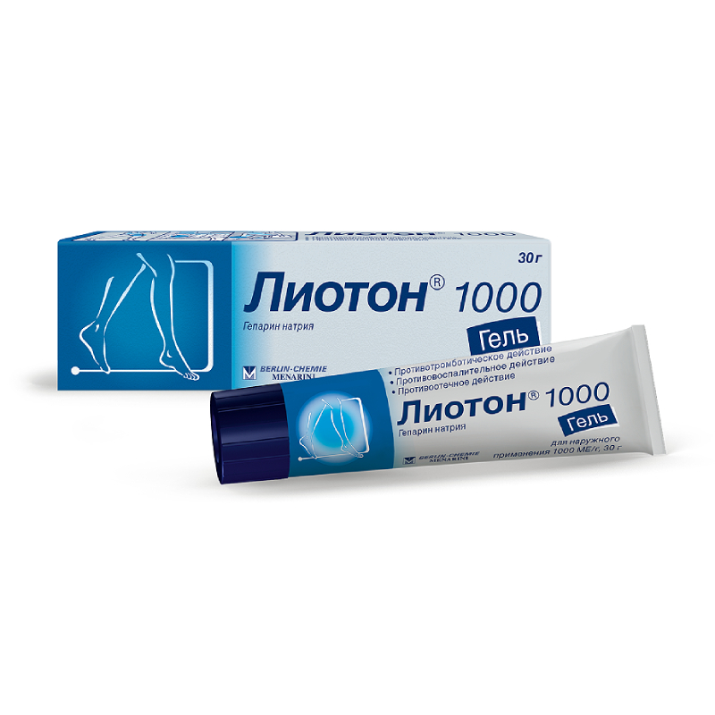 

Лиотон 1000 МЕ/г гель для наружного применения 30 г