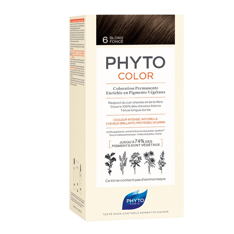 Phytosolba Фитоколор Краска для волос 6 Темный блонд краска семи 6 38 темный лесной орех
