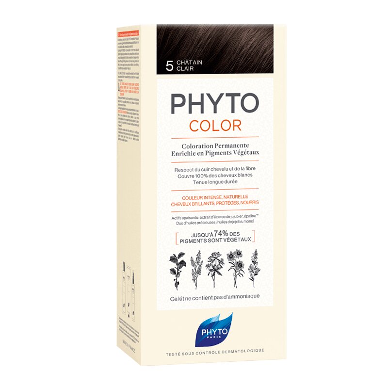 Phytosolba Фитоколор Краска для волос 5 Светлый шатен украшаем наклейками девочка в берете