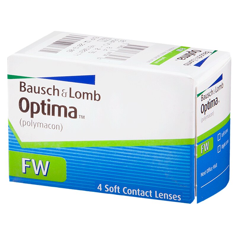 Линза контактная Optima FW ВС=8,7 -4,75 4 шт линза контактная acuvue 1 day moist bc 8 5 1 50 30