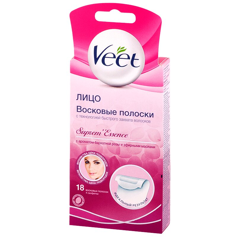 

Вит Суприм Эссен Полоски восковые д/лица с ароматом розы и эфирными маслами
