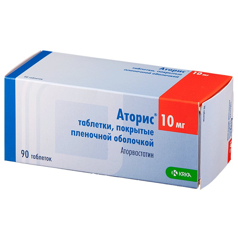 Изображение товара Аторис 10 мг таблетки 90 шт