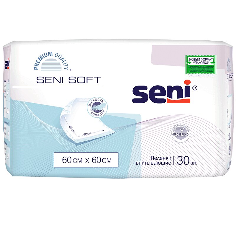 

Seni Софт Пеленки впитывающие 60x60 см 30 шт