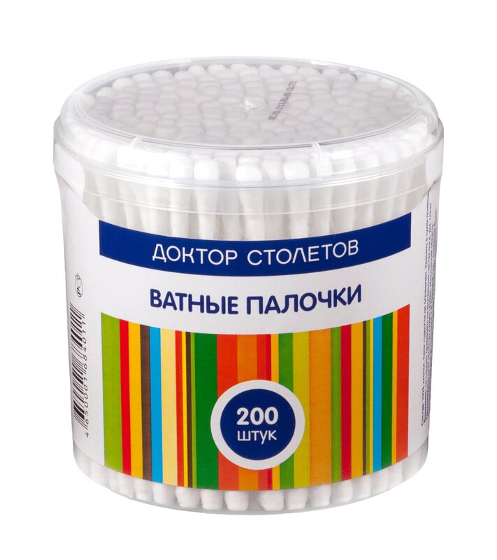 

Доктор Столетов Ватные палочки №200 стакан