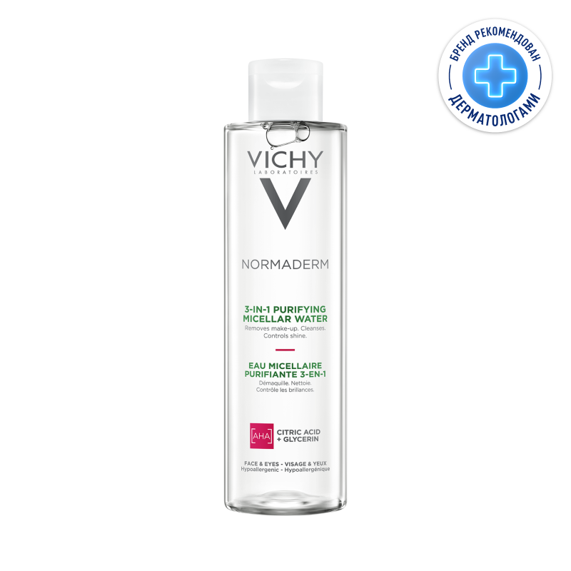 Изображение товара Vichy Normaderm Мицеллярная вода 3в1 для лица и глаз 200 мл для чувствительной кожи
